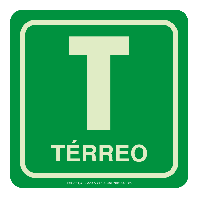 Placa T Rreo Fotoluminescente S Placasonline