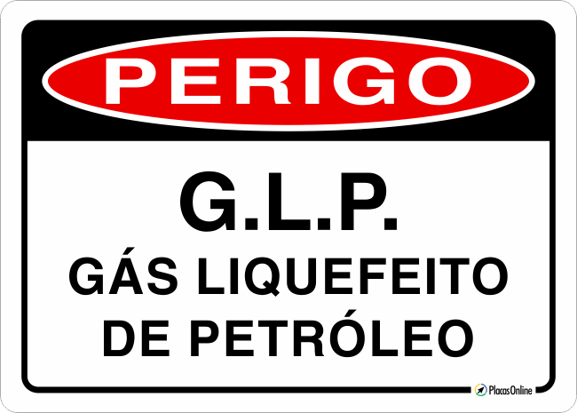 Placa Perigo G L P G S Liquefeito De Petr Leo Placasonline