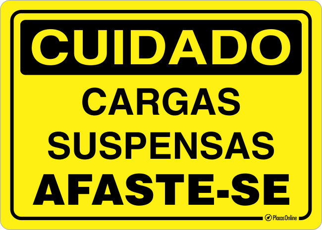 Placa Cuidado Cargas Suspensas Afaste Se Placasonline