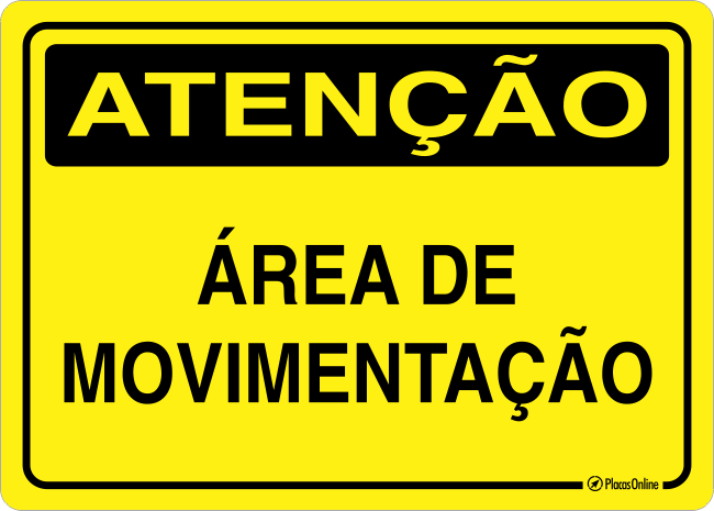 Placa Aten O Rea De Movimenta O Placasonline