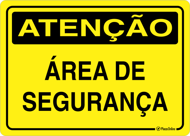 Placa Aten O Rea De Seguran A Placasonline