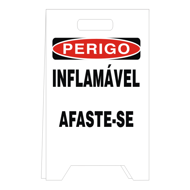 Placa Cavalete Dobr Vel Perigo Inflam Vel Afaste Se Placasonline