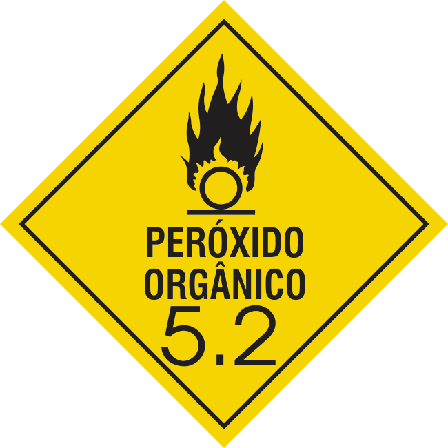 Placa Transporte De Rísco Substâncias Oxidantes E Peróxidos Orgânicos Subclasse 52 7821